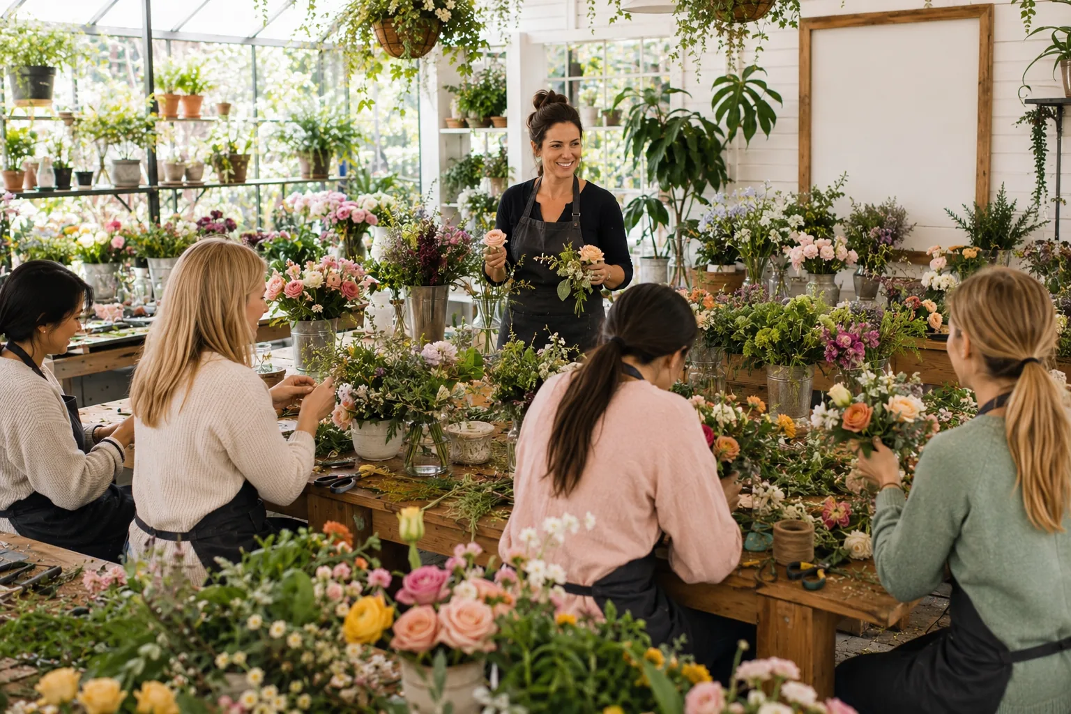 Flower arranging class